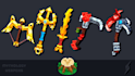 make 3d beautiful weapon in blockbench