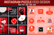modern instagram carousel design puzzle feed design