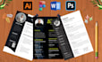 create a professional cv and resume design