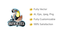 simplify, modify, vectorize and redesign your existing logo