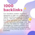 create web blogs 1000 backlinks ranking your website