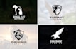 2 lion logo, dog, tiger, wolf, birds, horse, and all animal design