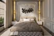 design luxury bedroom interior with photorealistic 3d rendering