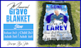 customize memorial grave blanket, banner, and  tshirt