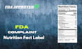 provide you fda nutrition fact label