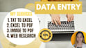 provide data entry services, web research