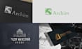 design minimalist property, realtor, real estate, or construction logo