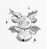 draw a cool darkcute blackwork illustration