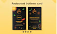 design professional food restaurant business cards