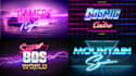create unique chillwave 80s logo designs with neon effect