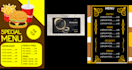 create professional menu or card for your restaurant