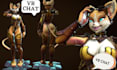 make 3d vrchat avatar, furry avatar, vtuber model vr chat avatar