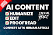 do ai proofreading and rewrite ai content within 24 hours
