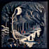 create linocut illustration using mid journey ai