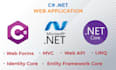 develop asp dot net mvc core full stack web application development
