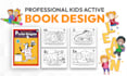 create  design kids activity book, coloring,