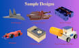 design your product in solidworks, fusion 360 and onshape