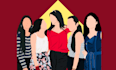 create cartoon faceless portrait illustrations