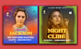 design concert flyer, music club, dj, night club flyer,bold neat party flyer