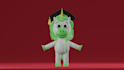 design 3d model and cute character in blender