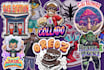 create sticker and label cannabis, weed, psychedelic art