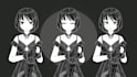 draw anime in my unique monochrome style