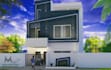 do professional floor plan 3d rendering in front elevation