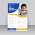 design preschool, preschool, nursery, and kindergarten flyer