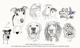 design a custom pet tattoo in fine line art from your photo