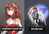 draw anime art of your chara for fan art, splash art,
