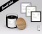 candle box packaging design and candle label design