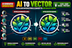 redraw and convert your ai generated logo to vector