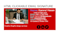 design professional HTML clickable email signature