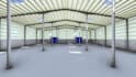 design 3d industrial warehouse , 3d exterior, interior, and rendering