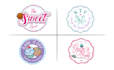 do bakery or cake baking candy sweets shop logo design