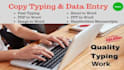 do typing job from pdf, script, image, scanned copy