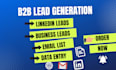 do b2b lead generation, linkedin lead, and web research