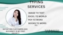 do fast typing job from pdf, script, image, scanned copy