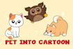 draw your pet cartoon in chibi kawaii style