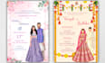 design caricature wedding invitation in 48 hour