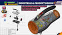 do industrial design, 3d modeling and rendering by 2d sketch