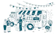 create a hand drawn doodle illustration