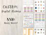 create digital stickers for digital planner and journal  for your etsy shop