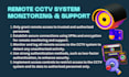 do remote cctv system monitoring and support
