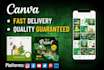 do amazing graphic designing on canva for companies