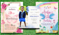 design custom baby shower, gender reveal, birthday , wedding, party invitation