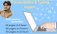 serve as transcriptor, transcriptionist typing of old english notes