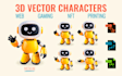 characner decign in 2d 3d mascot, avatar, games in vector ai, eps, svg, pdf, png