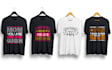typography and minimalist t shirt