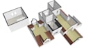 render 2d 3d floor plan with floorplanner, 3d rendering, 2d 3d interior design